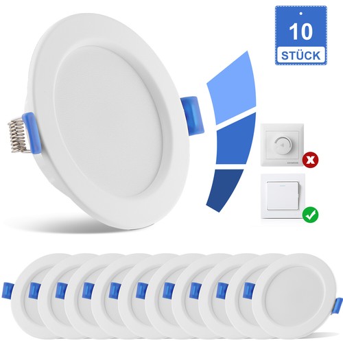 10x led einbaustrahler dimmbar - led,