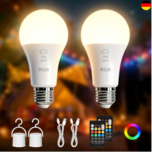 E27 led rgb aufladbare - e27,