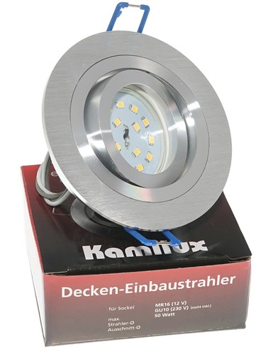 Led einbau strahler 60mm flach - einbau,