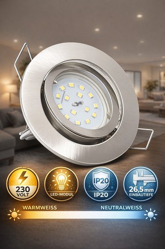 Led einbaustrahler decken - einbaustrahler,